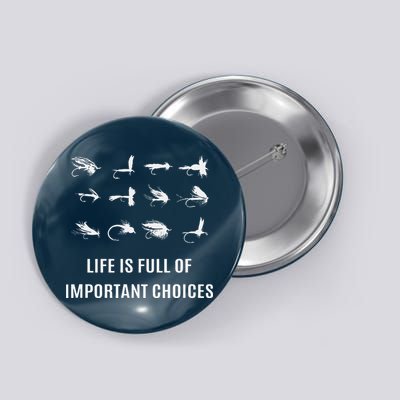 Fly Fishing Fisherman Gift Button