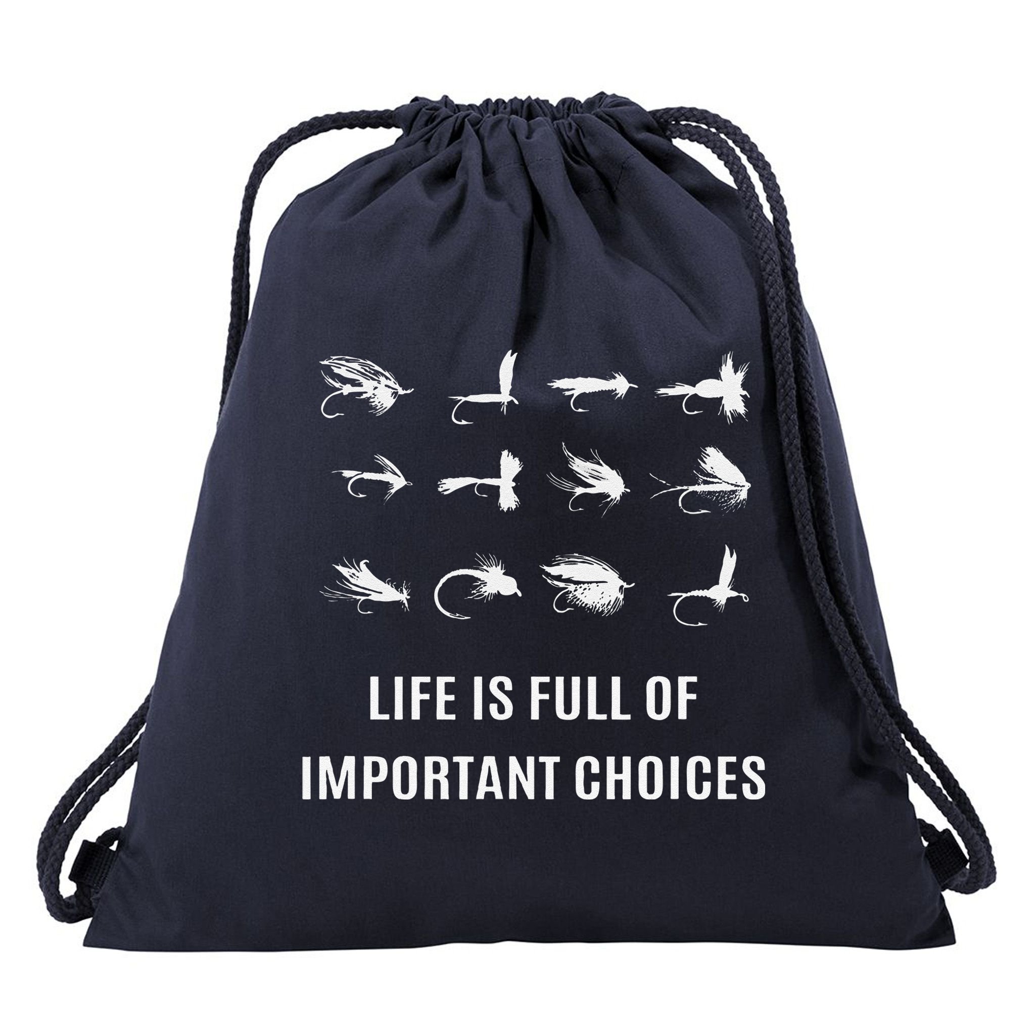 Fly Fishing Fisherman Gift Drawstring Bag