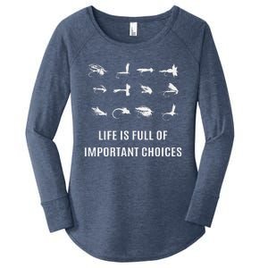 Fly Fishing Fisherman Gift Women's Perfect Tri Tunic Long Sleeve Shirt