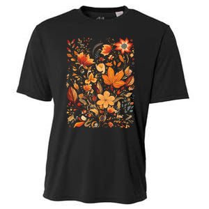 Fall Floral Fall Wildflowers Autumn Cooling Performance Crew T-Shirt