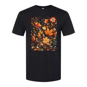 Fall Floral Fall Wildflowers Autumn Softstyle CVC T-Shirt