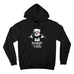 Fight Fight Fight Trump 2024 American Flag Shoot This Hoodie