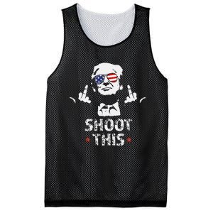 Fight Fight Fight Trump 2024 American Flag Shoot This Mesh Reversible Basketball Jersey Tank