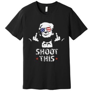 Fight Fight Fight Trump 2024 American Flag Shoot This Premium T-Shirt