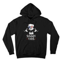 Fight Fight Fight Trump 2024 American Flag Shoot This Tall Hoodie