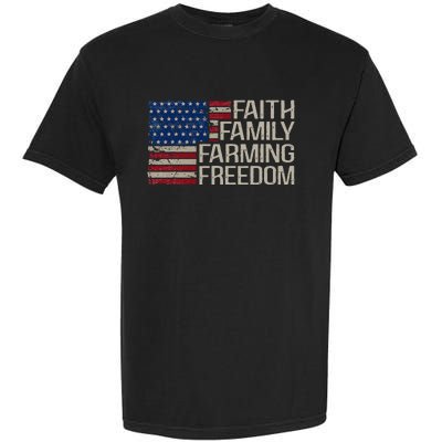 Faith Family Farming Freedom American Flag Garment-Dyed Heavyweight T-Shirt