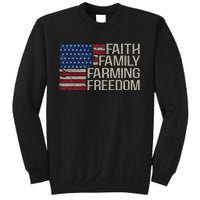 Faith Family Farming Freedom American Flag Sweatshirt