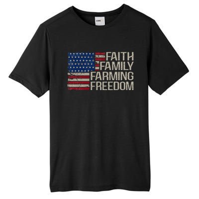 Faith Family Farming Freedom American Flag Tall Fusion ChromaSoft Performance T-Shirt