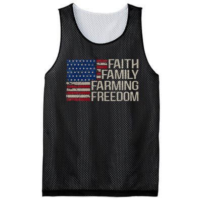 Faith Family Farming Freedom American Flag Mesh Reversible Basketball Jersey Tank