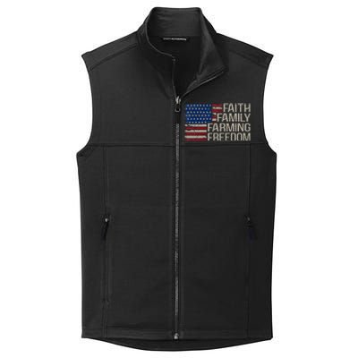 Faith Family Farming Freedom American Flag Collective Smooth Fleece Vest