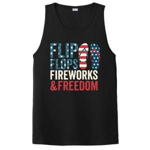 Flip Flops Fireworks & Freedom Fourth Of July PosiCharge Competitor Tank