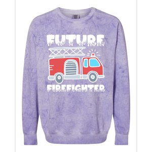 Future Firefighter Future Fire Firefighting Gift Colorblast Crewneck Sweatshirt