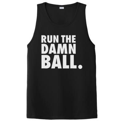 Funny Fantasy Football Run The Damn Ball American PosiCharge Competitor Tank