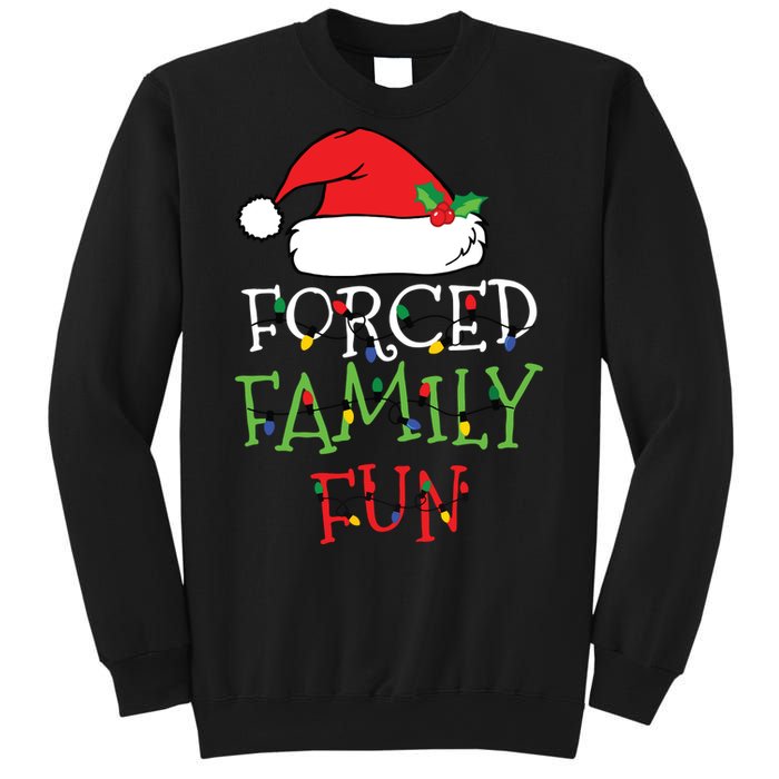 Forced Family Fun Sarcastic Christmas Pajama Family Funny Sweatshirt