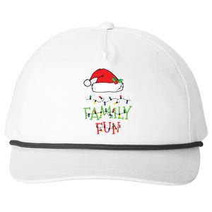 Forced Family Fun Sarcastic Christmas Pajama Family Funny Snapback Five-Panel Rope Hat