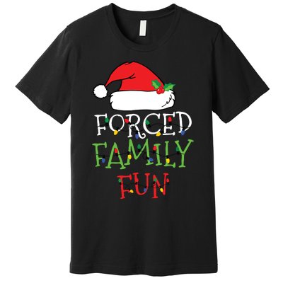 Forced Family Fun Sarcastic Christmas Pajama Family Funny Premium T-Shirt