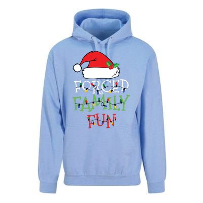 Forced Family Fun Sarcastic Christmas Pajama Family Funny Unisex Surf Hoodie