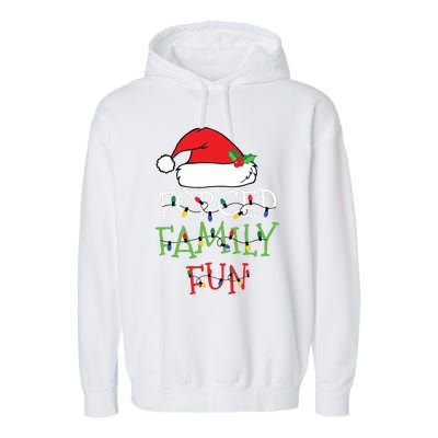 Forced Family Fun Sarcastic Christmas Pajama Family Funny Garment-Dyed Fleece Hoodie