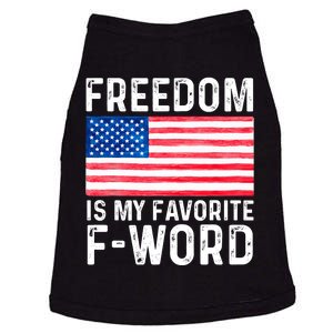 Freedom Favorite F Word America Libertarian Conservative USA Doggie Tank