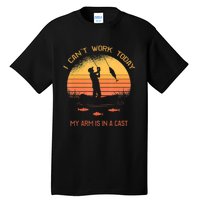 Funny Fishin Fisherman Arm Cast Fish Hunting Tall T-Shirt