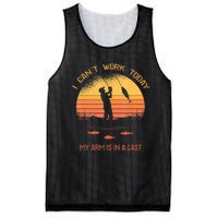 Funny Fishin Fisherman Arm Cast Fish Hunting Mesh Reversible Basketball Jersey Tank