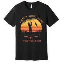 Funny Fishin Fisherman Arm Cast Fish Hunting Premium T-Shirt