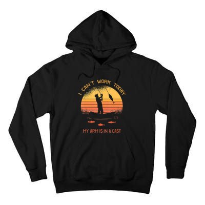 Funny Fishin Fisherman Arm Cast Fish Hunting Tall Hoodie