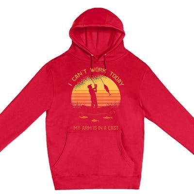 Funny Fishin Fisherman Arm Cast Fish Hunting Premium Pullover Hoodie