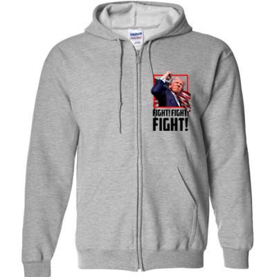 Fight! Fight! Fight! Donald Trump Political Election 2024 Full Zip Hoodie