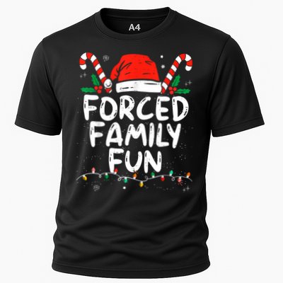 Forced Family Fun Sarcastic Christmas Funny Cooling Performance Crew T-Shirt