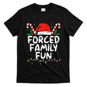 Forced Family Fun Sarcastic Christmas Funny T-Shirt