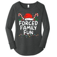 Forced Family Fun Sarcastic Christmas Funny Women's Perfect Tri Tunic Long Sleeve Shirt