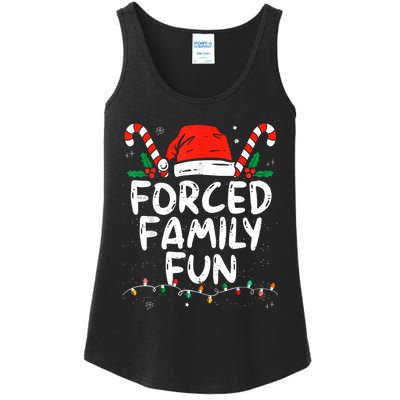 Forced Family Fun Sarcastic Christmas Funny Ladies Essential Tank