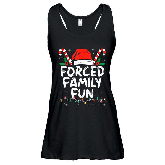 Forced Family Fun Sarcastic Christmas Funny Ladies Essential Flowy Tank