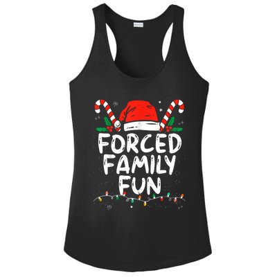 Forced Family Fun Sarcastic Christmas Funny Ladies PosiCharge Competitor Racerback Tank