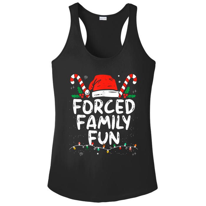 Forced Family Fun Sarcastic Christmas Funny Ladies PosiCharge Competitor Racerback Tank