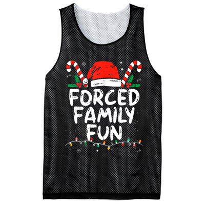 Forced Family Fun Sarcastic Christmas Funny Mesh Reversible Basketball Jersey Tank