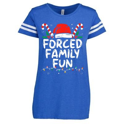 Forced Family Fun Sarcastic Christmas Funny Enza Ladies Jersey Football T-Shirt