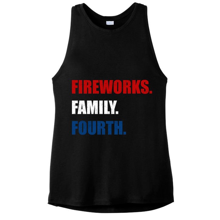Fireworks Family Fourth Ladies PosiCharge Tri-Blend Wicking Tank