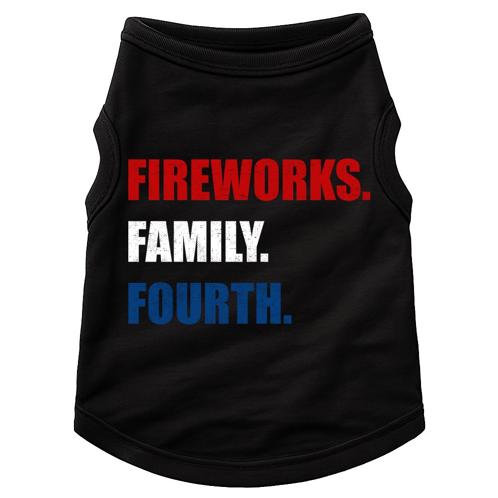 Fireworks Family Fourth Doggie Tank