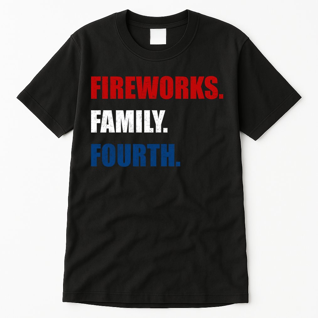 Fireworks Family Fourth Tall T-Shirt