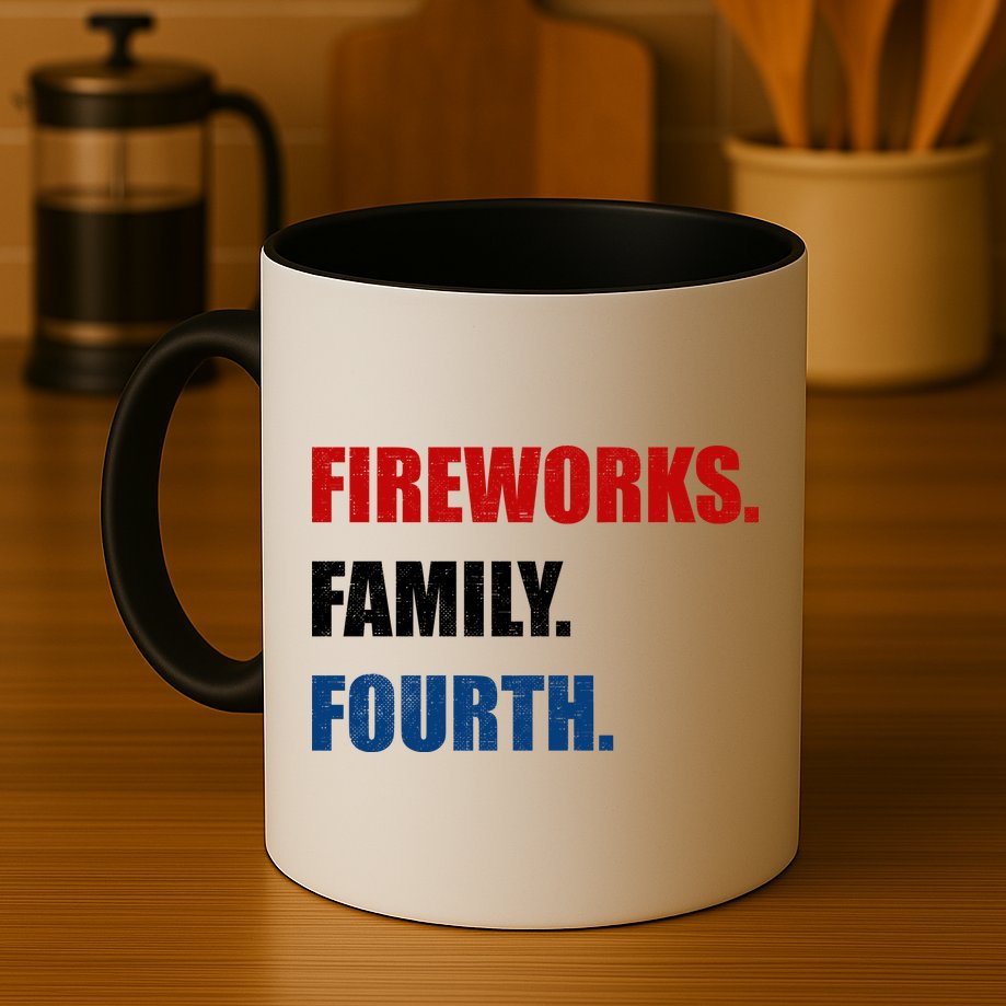 Fireworks Family Fourth Mug
