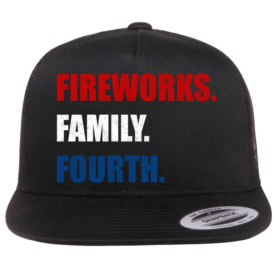 Fireworks Family Fourth Flat Bill Trucker Hat