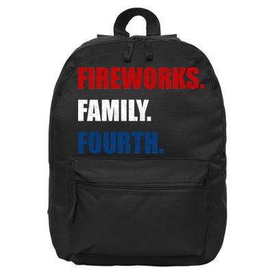 Fireworks Family Fourth 16 in Basic Backpack