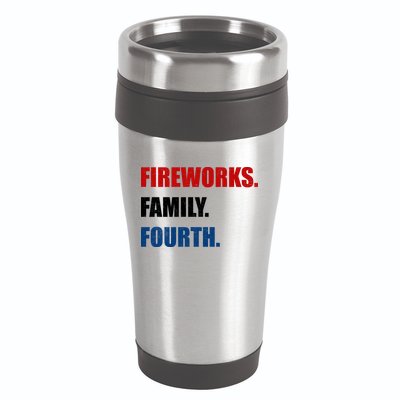 Fireworks Family Fourth 16oz Travel Tumbler