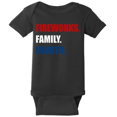 Fireworks Family Fourth Baby Bodysuit