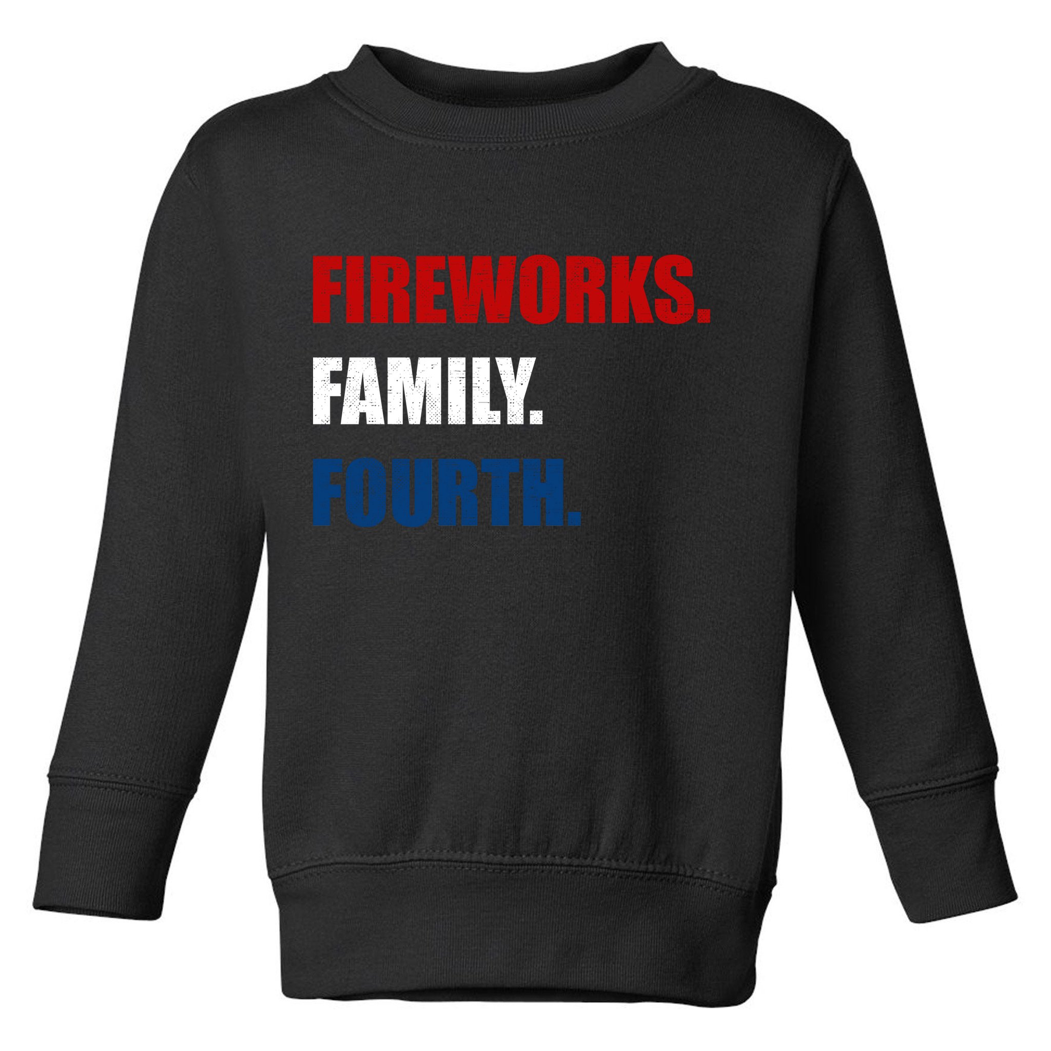 Fireworks Family Fourth Toddler Sweatshirt