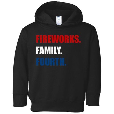 Fireworks Family Fourth Toddler Hoodie