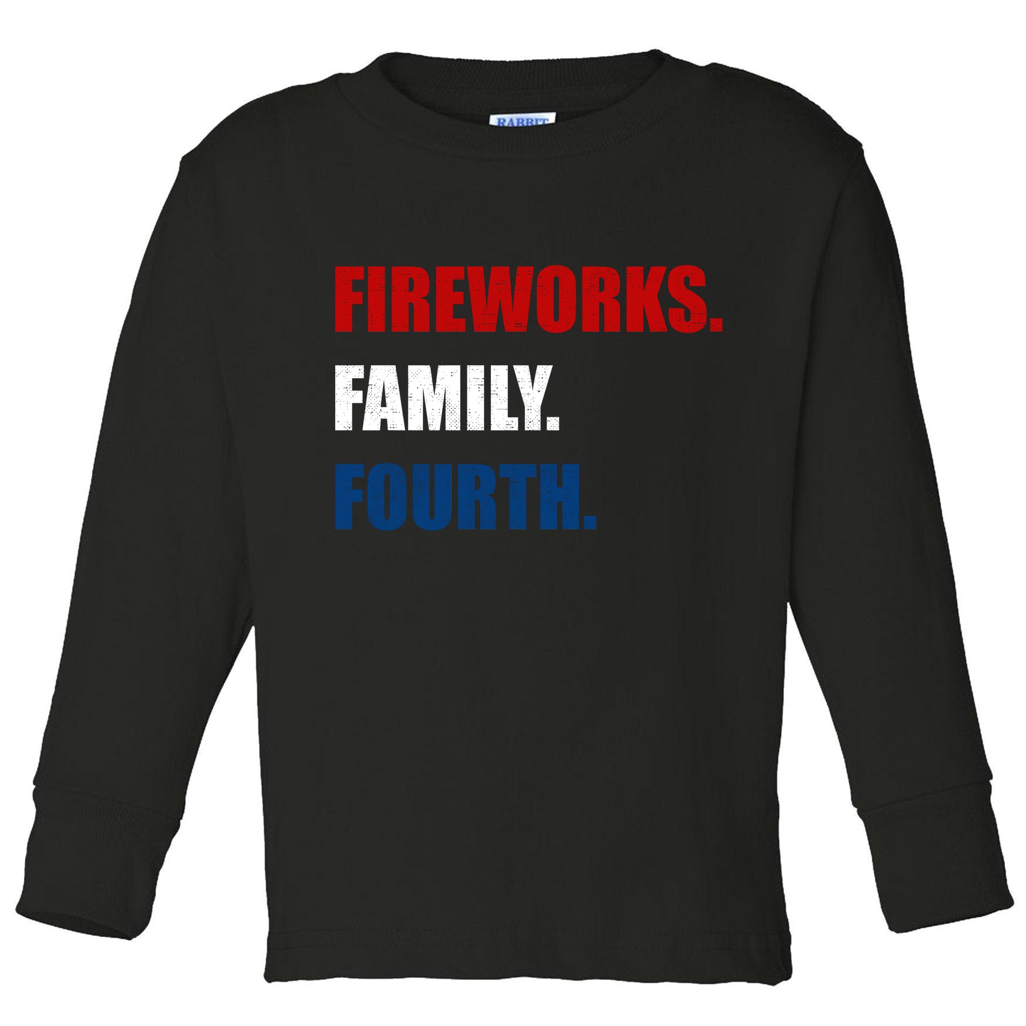 Fireworks Family Fourth Toddler Long Sleeve Shirt