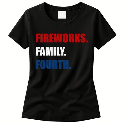 Fireworks Family Fourth Womens T-Shirt